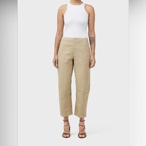 Rag & Bone Leyton Workwear Pants Khaki Women's Barrel Leg Pants B…